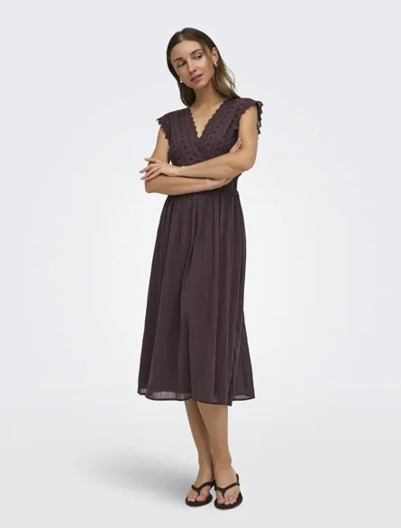 PGVIVA S/S MIDI DRESS WVN