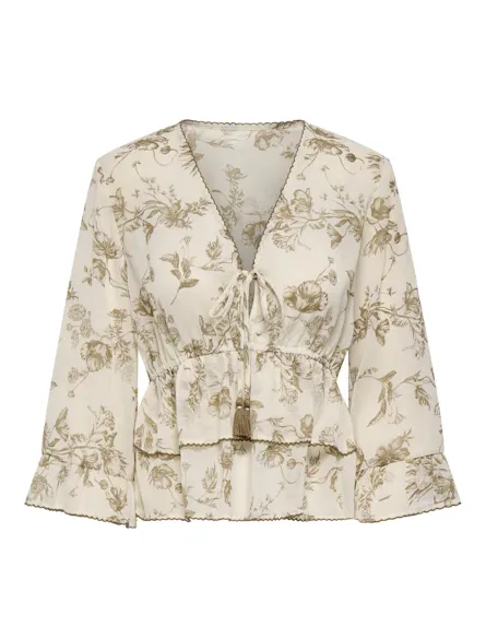 PGSELMA 3/4 FRILL TOP WVN