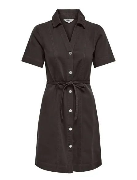 ONLFINA-SOFT S/S BELT DRESS PNT