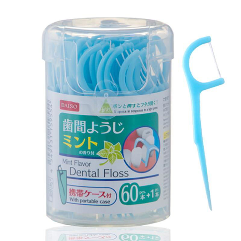 60-Piece Mint-Flavored Dental Floss Picks