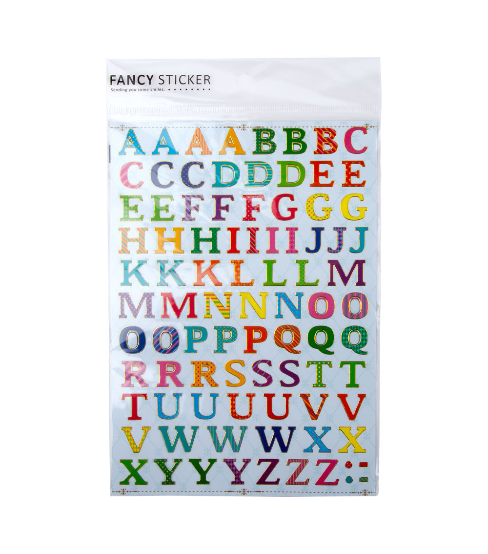 Alphabet Sticker Collection, Multicolor
