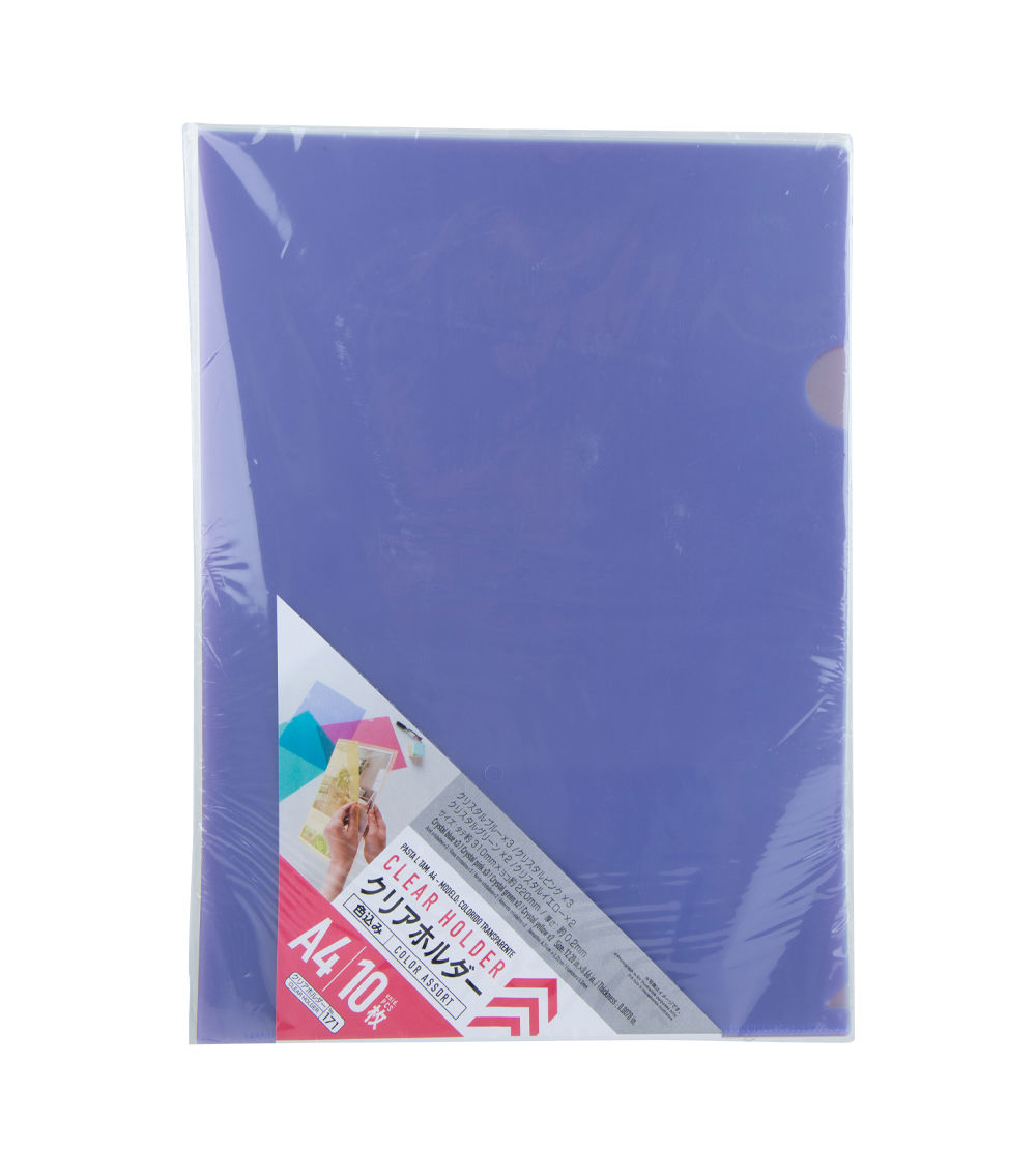 A4 Clear Holder, Multicolor (10 pcs)