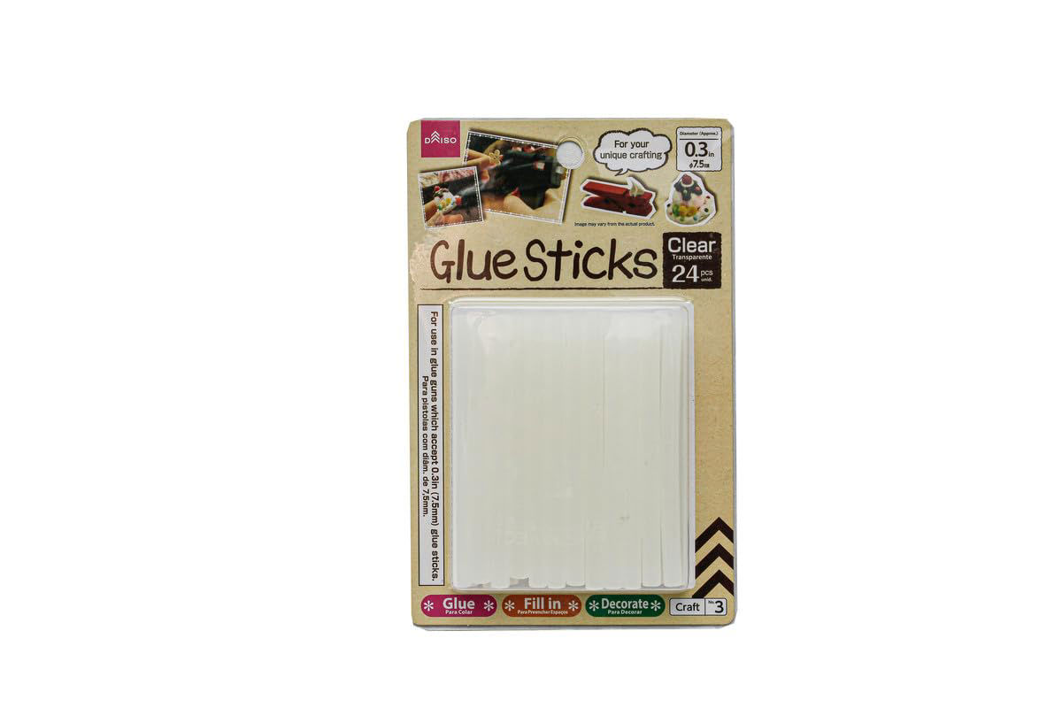 Transparent Silicone Hot Glue Sticks – Pack of 24