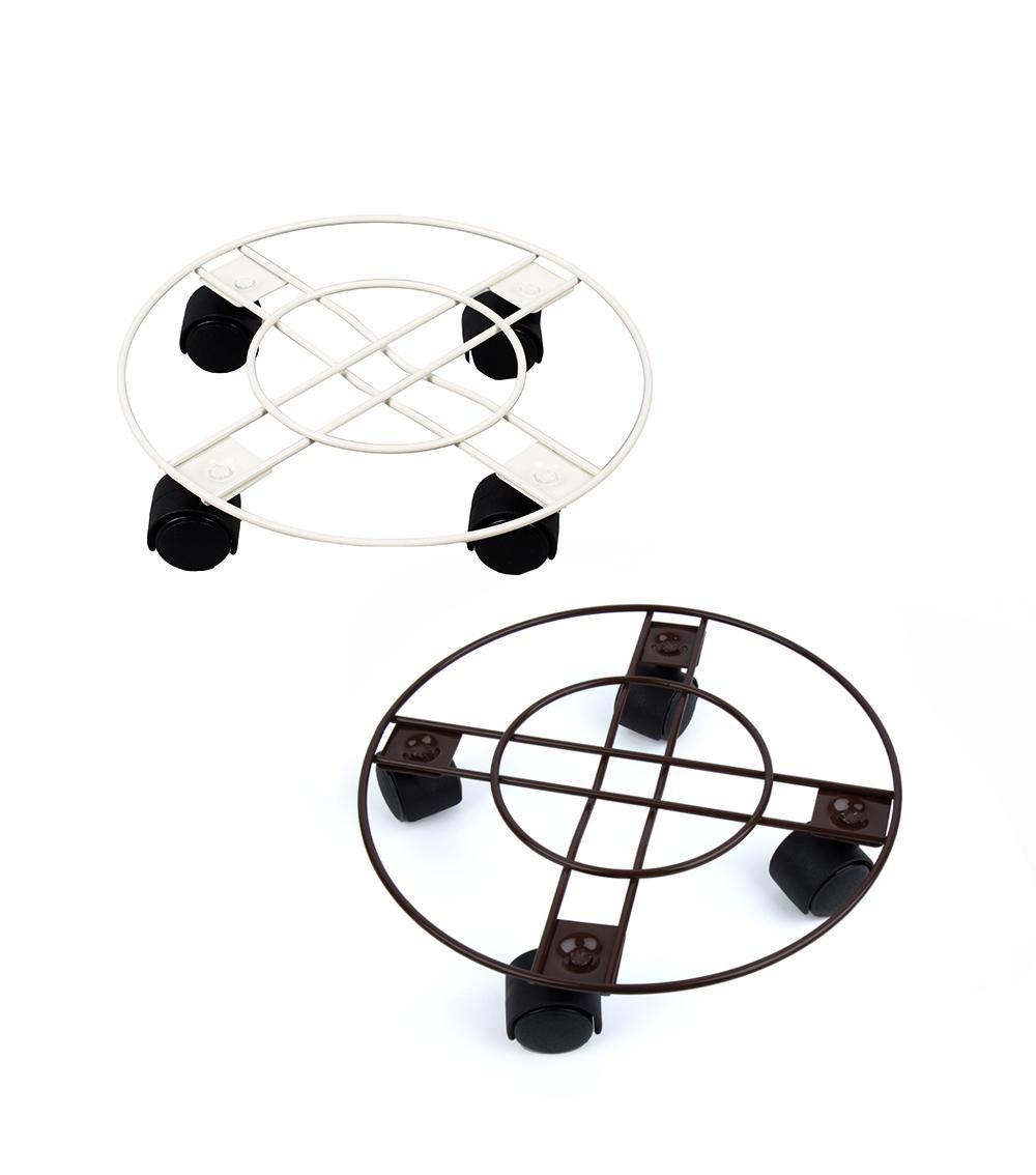 Round Flower Stand with Casters, Assorted (1 pc) - 25cm