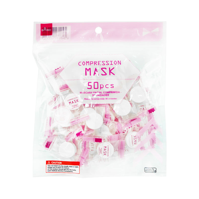 50-Piece Compression Face Masks, White