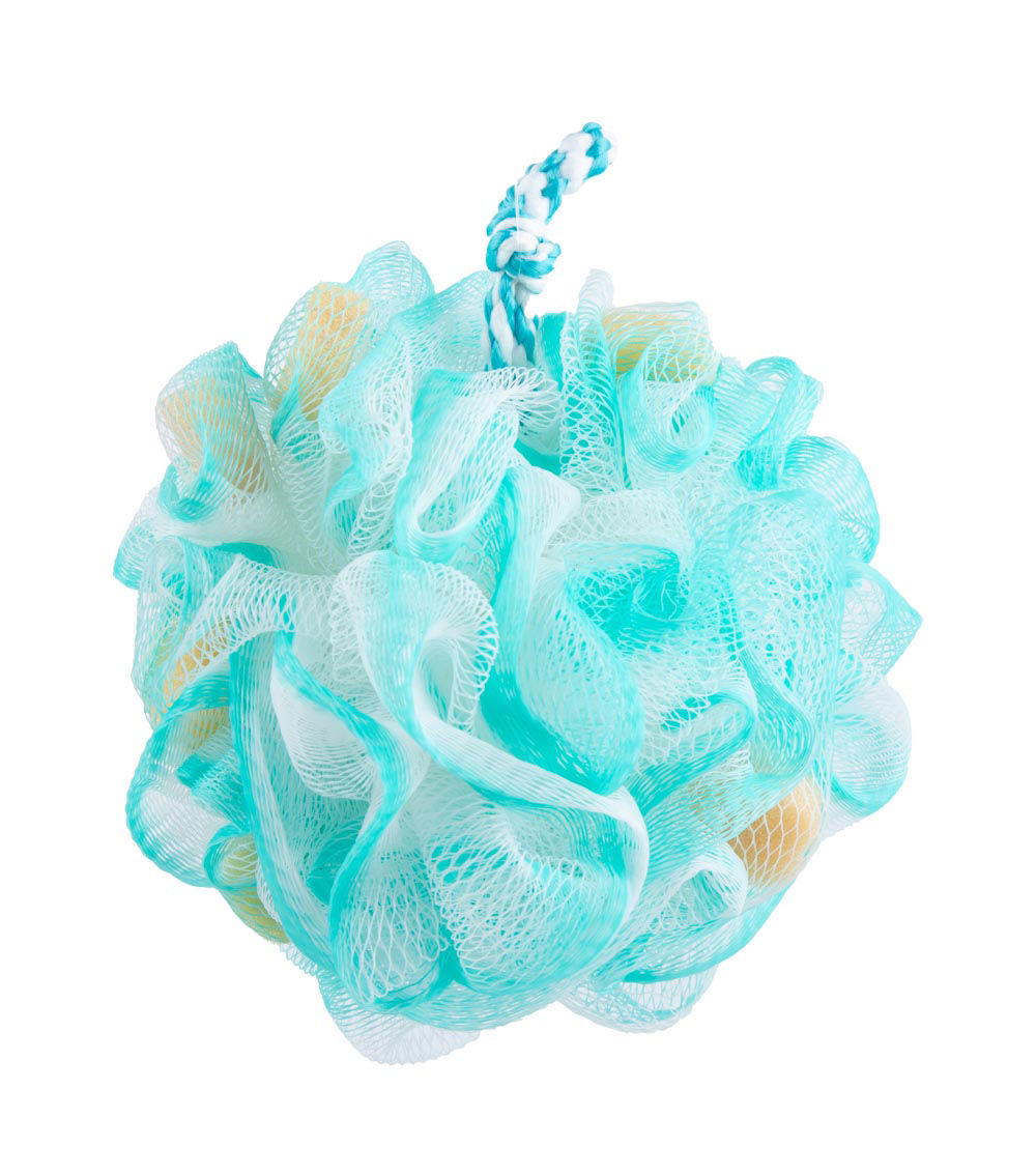 Shower Pouf with Hearts, Assorted (1 pc)