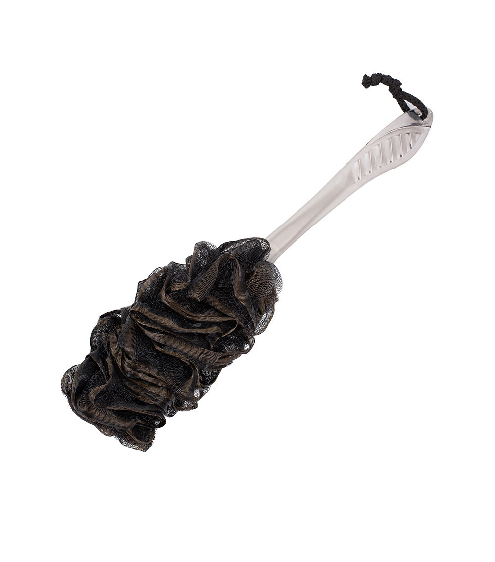 Bath Brush with Extended Handle, Black