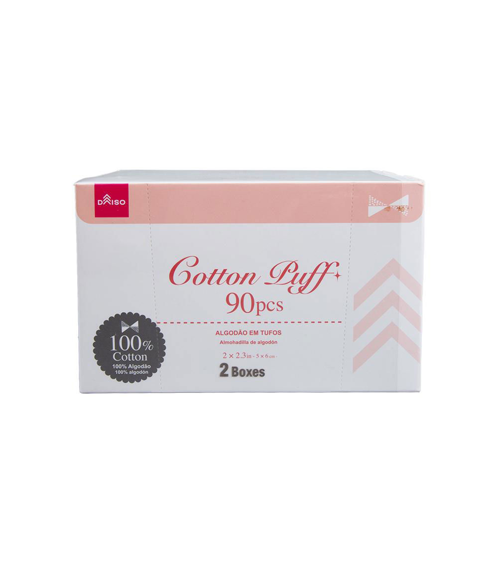 Cotton Puff, White (90 pcs) - 2 Boxes