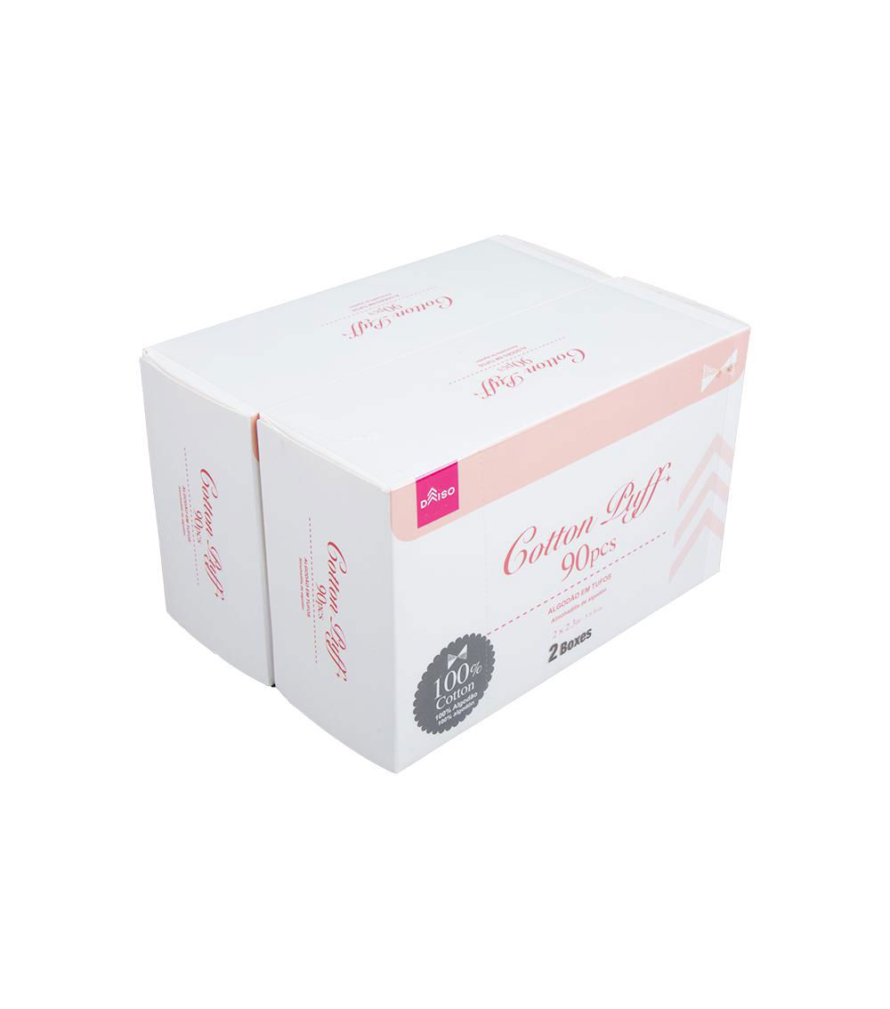 Cotton Puff, White (90 pcs) - 2 Boxes