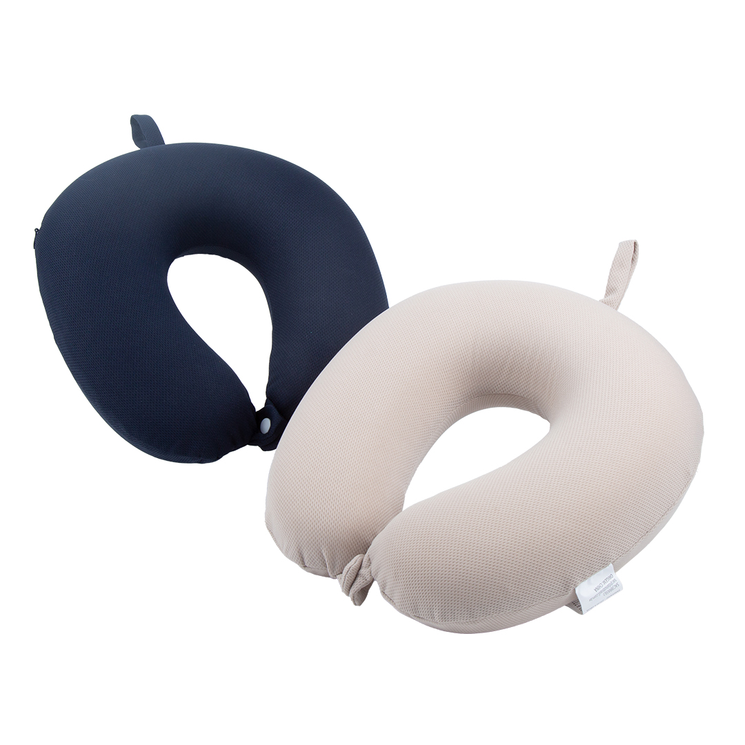 New Daiso U-Shape Manual Air Inflatable Foldable Travel Neck Pillow