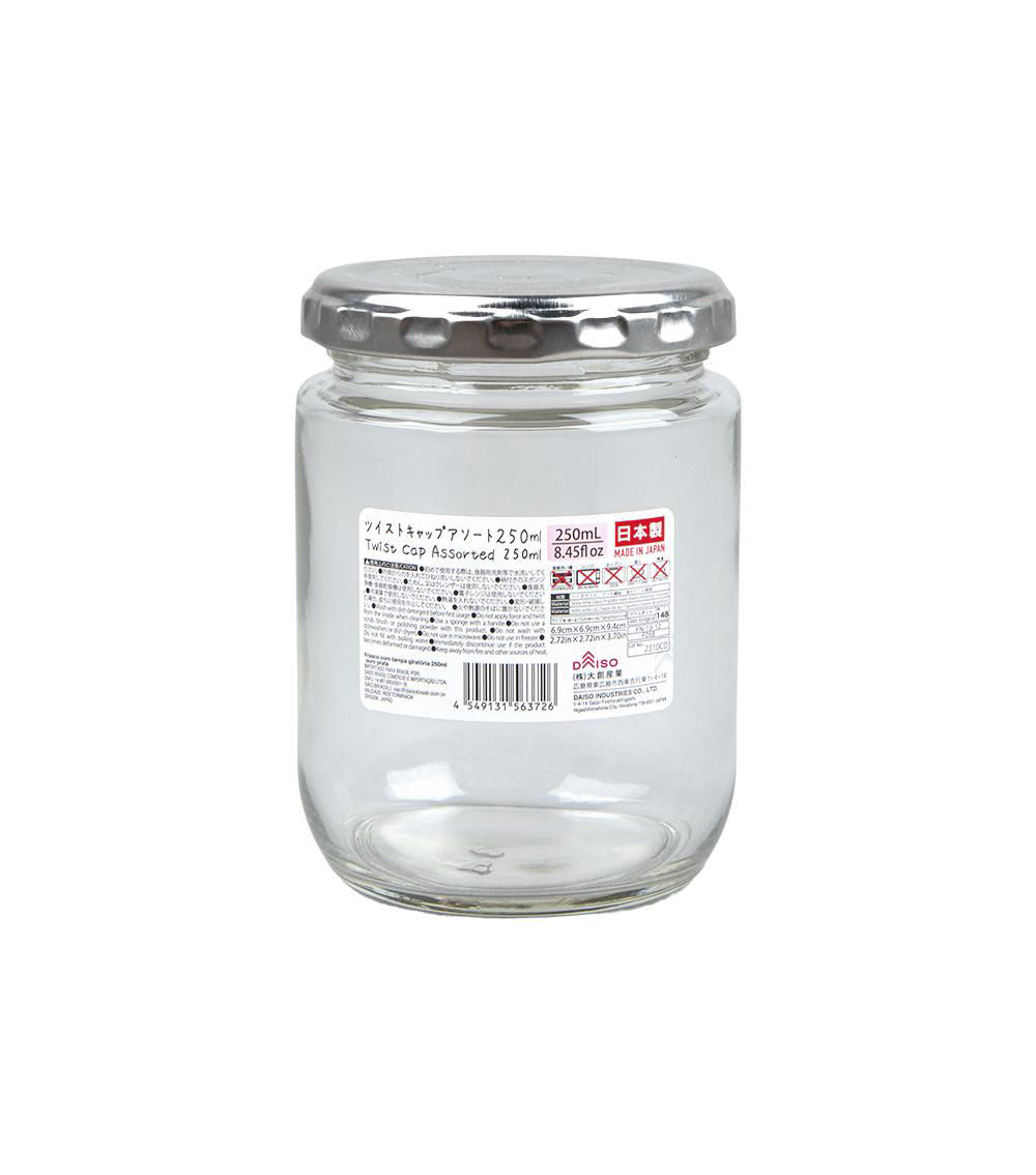 Twist Cap Glass Jar, Assorted (1 pc) - 250 ml
