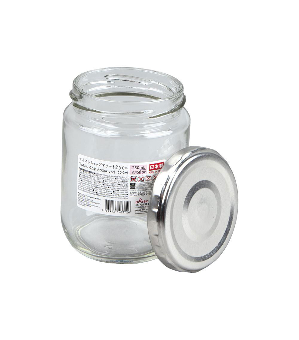 Twist Cap Glass Jar, Assorted (1 pc) - 250 ml