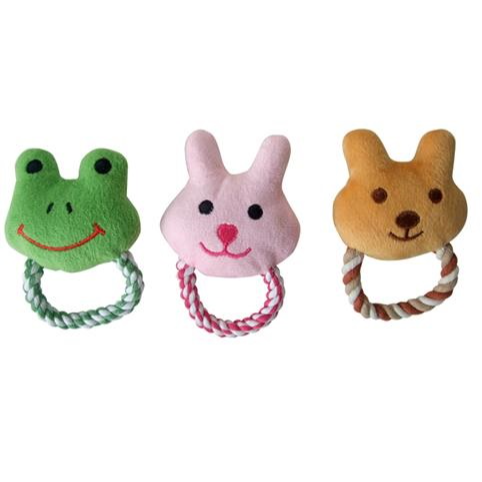 Plush Animal Rope Toy (Frog/Bear)