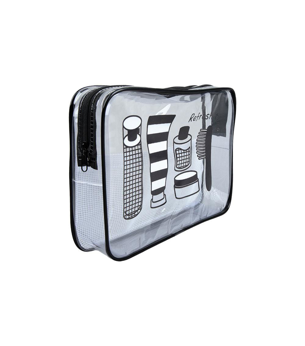 Travel Mark Pouch, Clear & Black (1 pc)