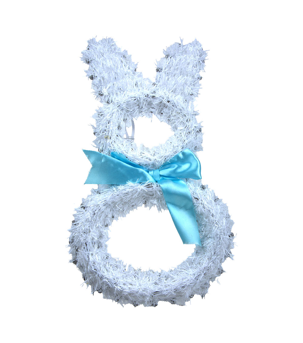 Rabbit & Egg Design Sparkling Ornaments, Assorted (1 pc)