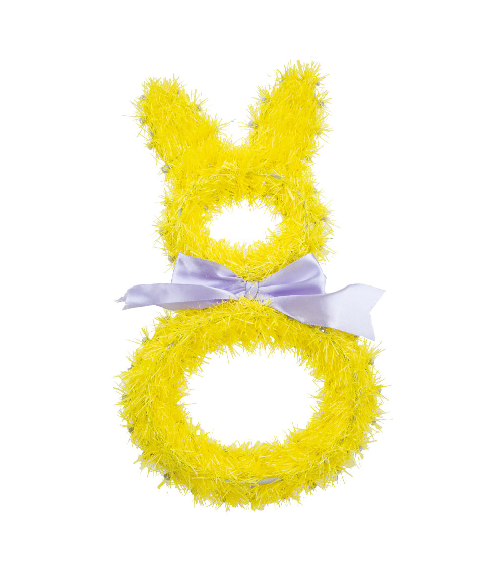 Rabbit & Egg Design Sparkling Ornaments, Assorted (1 pc)