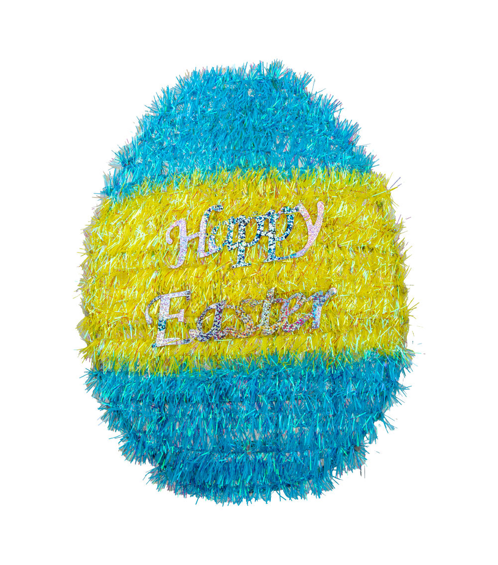 Rabbit & Egg Design Sparkling Ornaments, Assorted (1 pc)