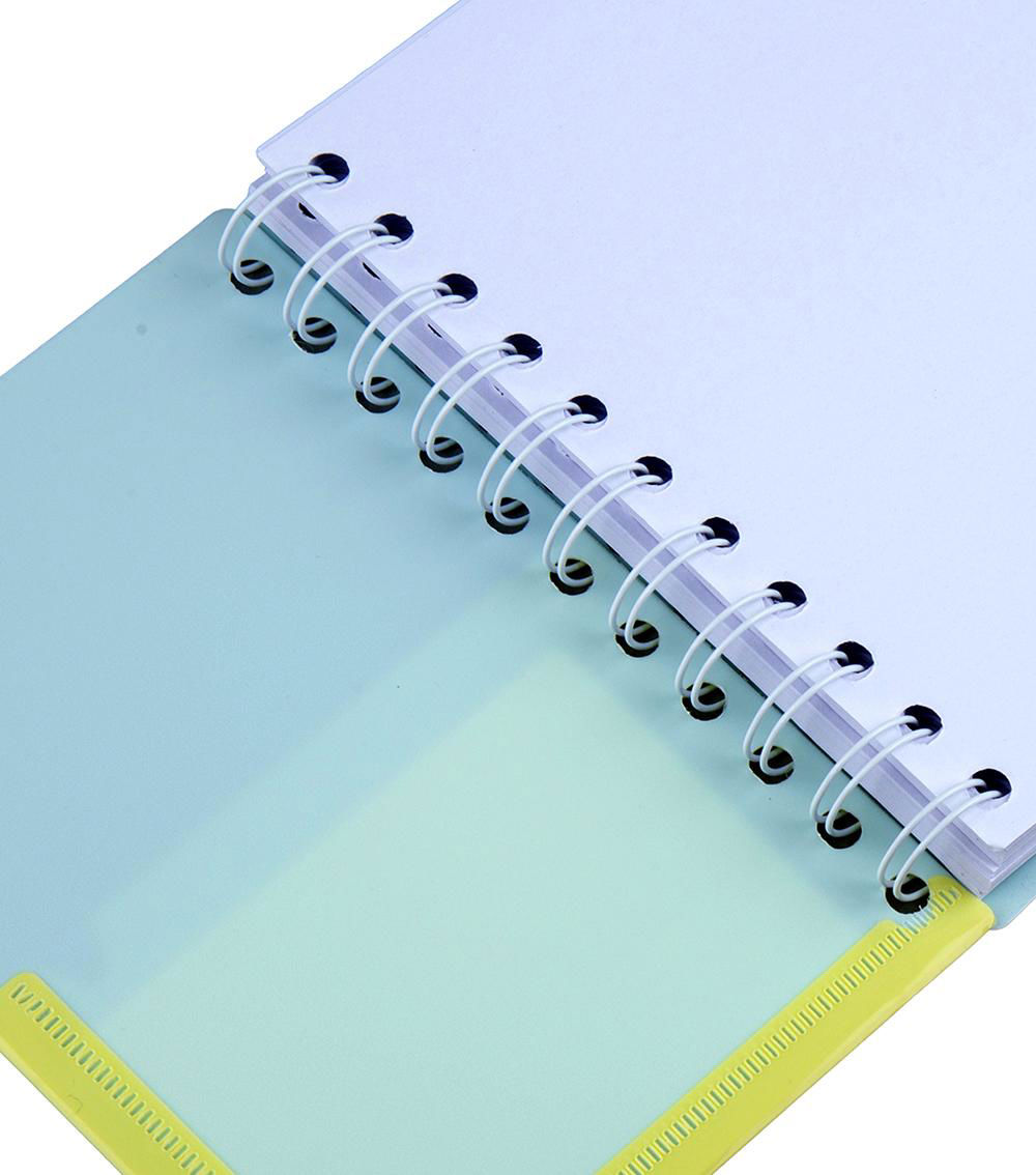 Pastel Spiral Notebook -A6 - 120 Pages - With Front Pocket-