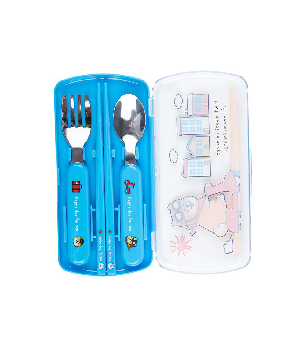 Animal Design Chopstick, Spoon & Fork Set, Assorted (1 Set)