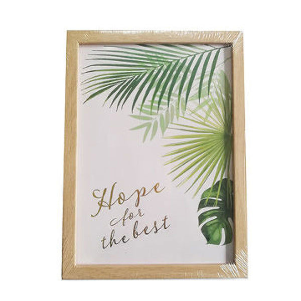 Wood frame interior poster (Hope for the Best)