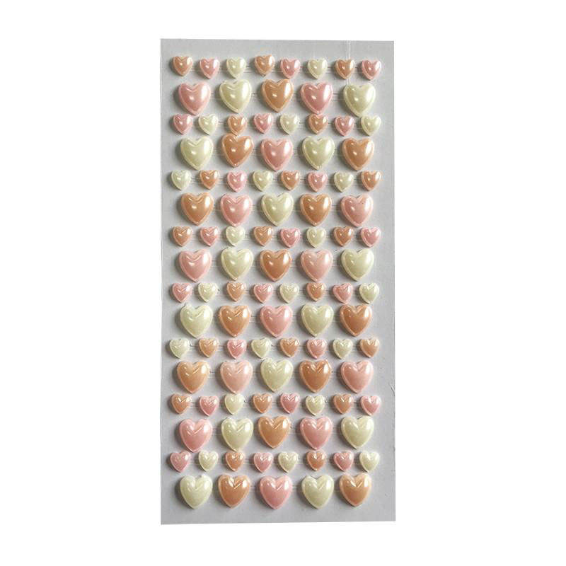 Decorative Synthetic Pearl Heart Stickers