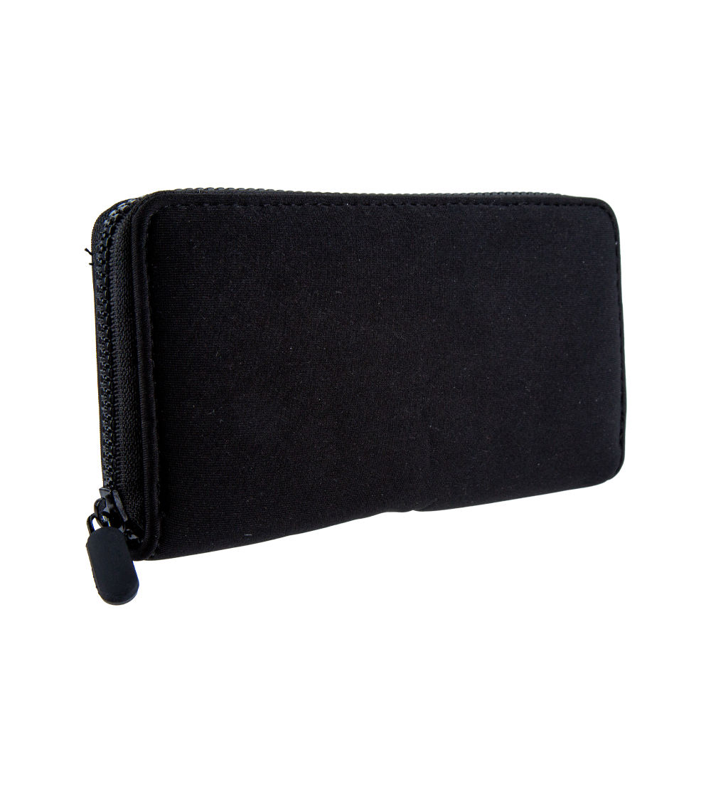 Zipped Long Wallet, Black