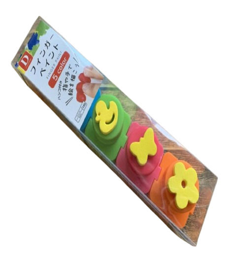 Finger Paint Set with Stamps – 5 Colors