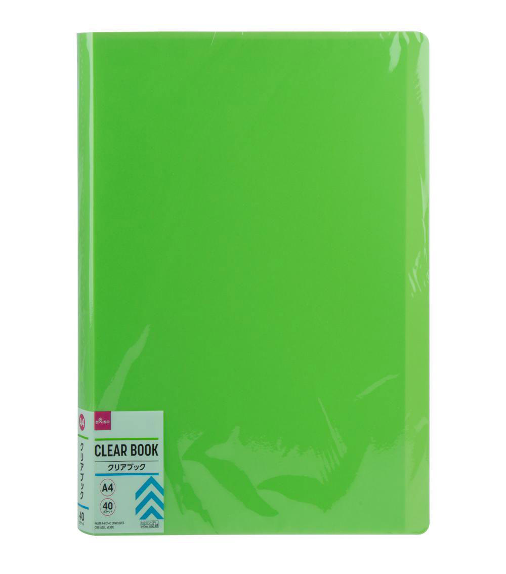 A4 Clear Book, Assorted (40 Pockets)