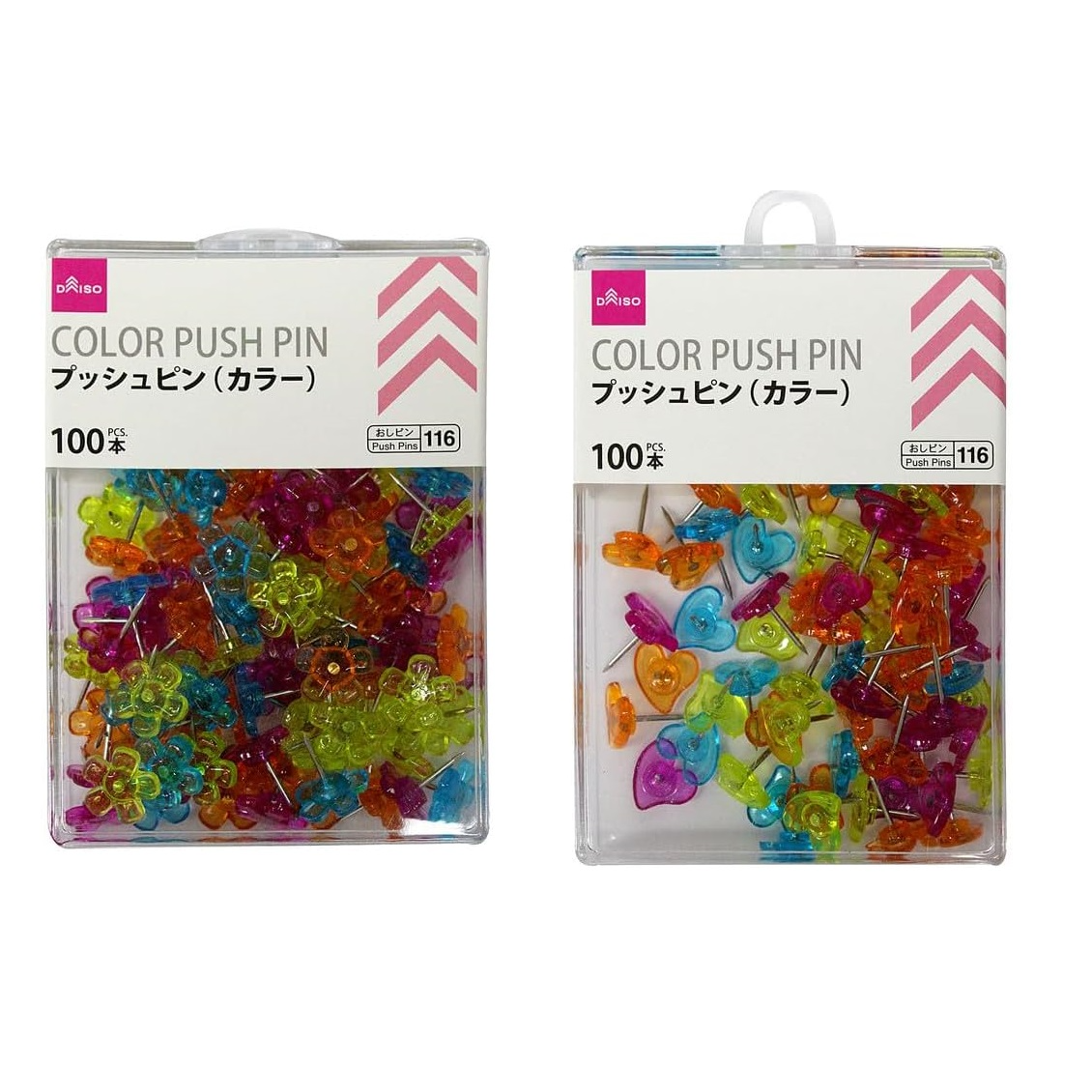 100-Piece Colored Push Pin Set,  Assorted (1 Pc)