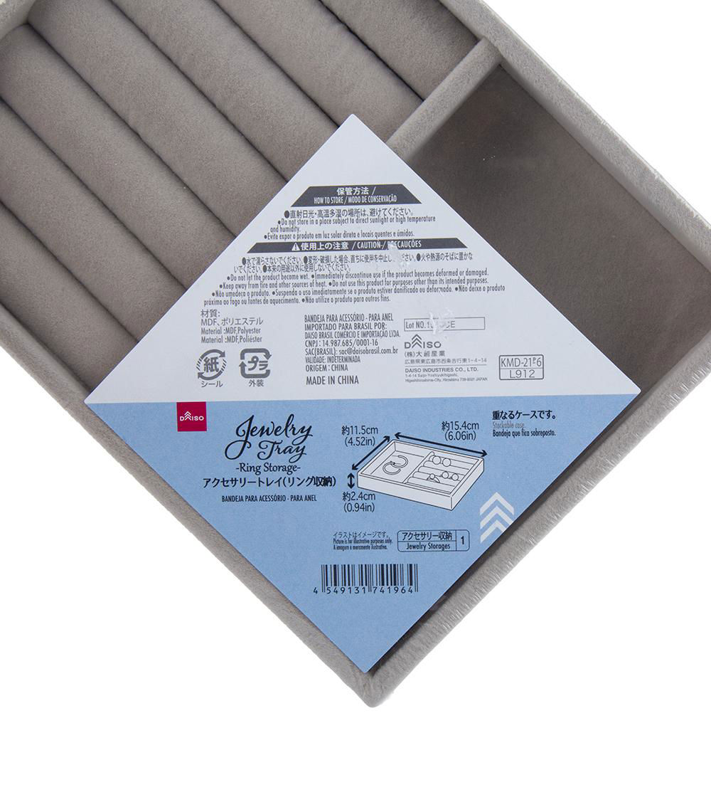 Ring Storage & Jewelry Tray, Light Grey