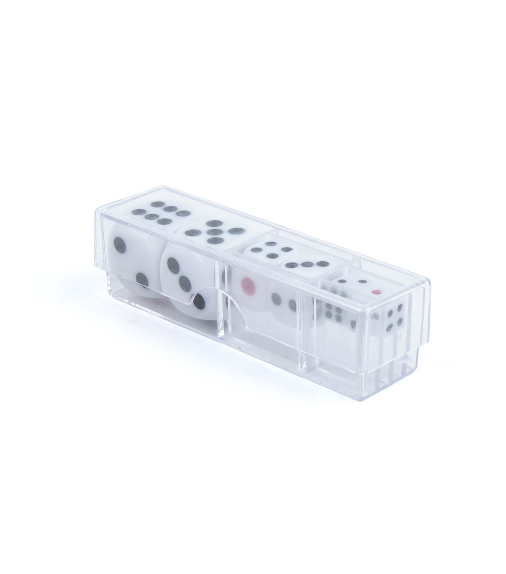 Dice with Case, Assorted (6 pcs)