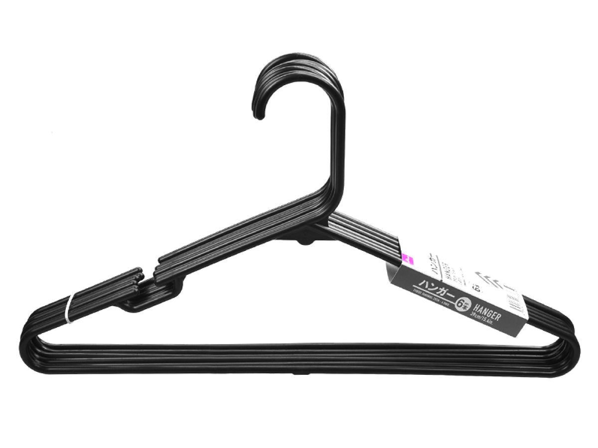 Black Clothes Hangers – 6-Piece Set – 39 cm
