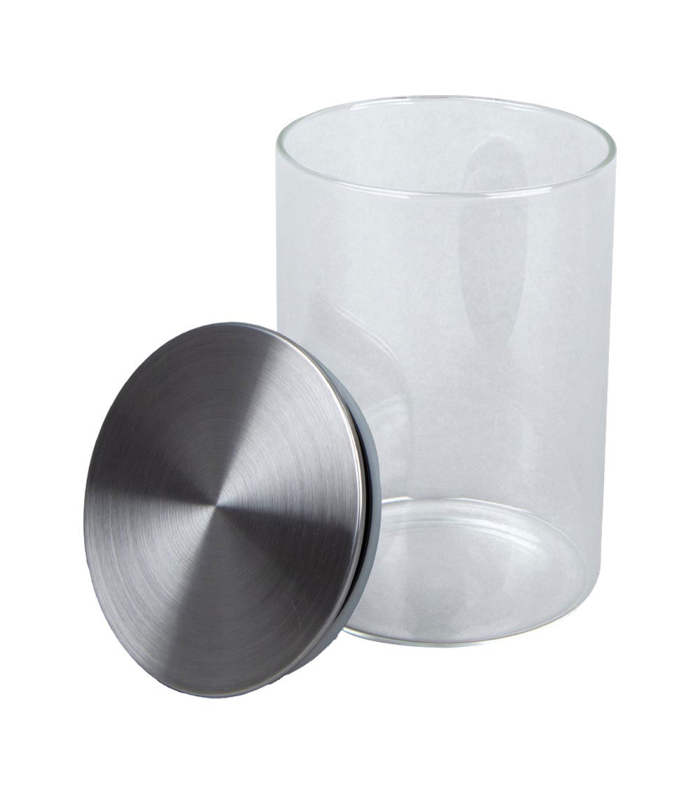 Glass Canister With Stainless Steel Lid - 540ml