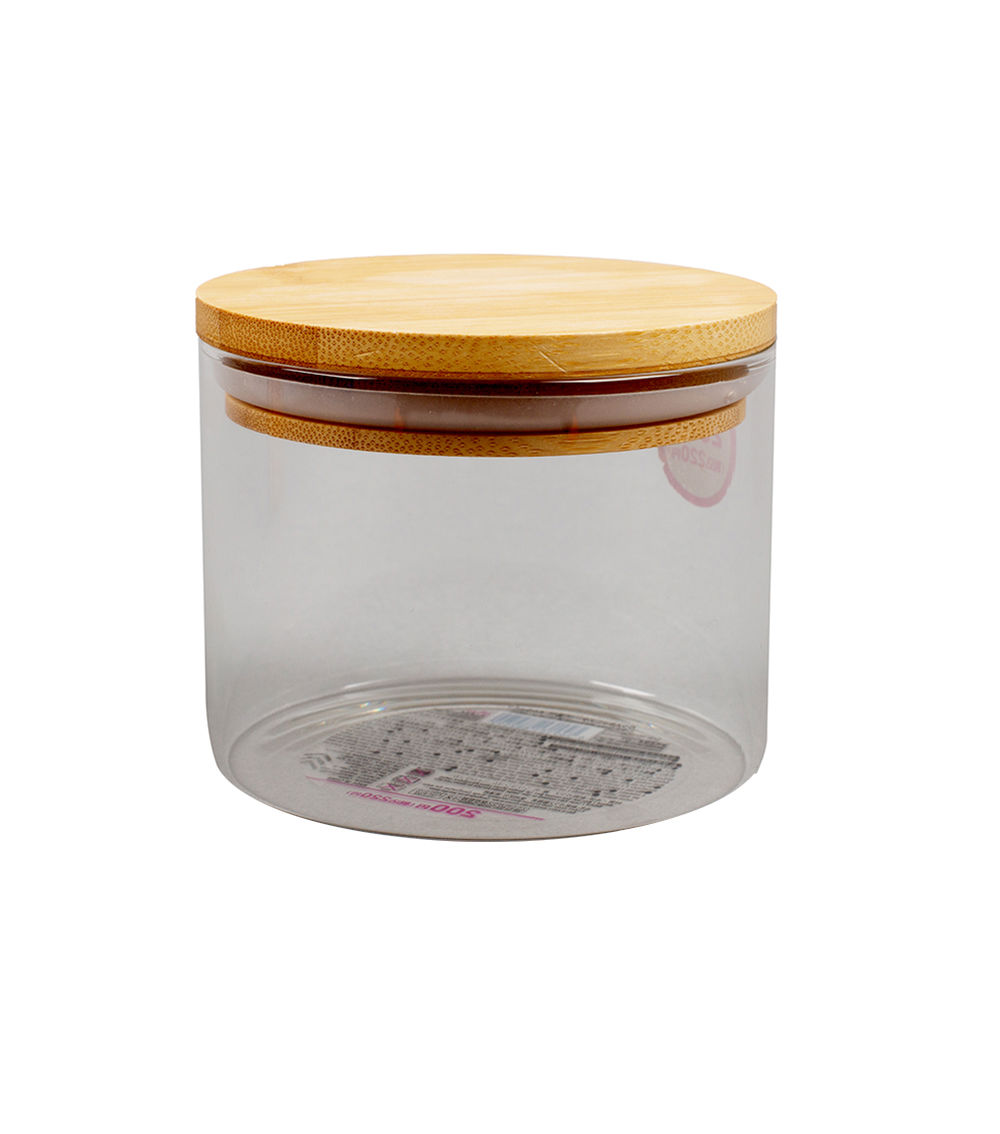 Glass Canister  With  Bamboo lid  - 400mL - 13.5fl oz-