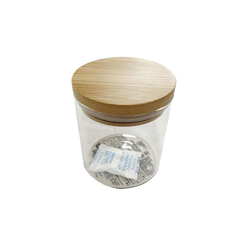 Clear Glass Storage Jar with Bamboo Lid – 150ml