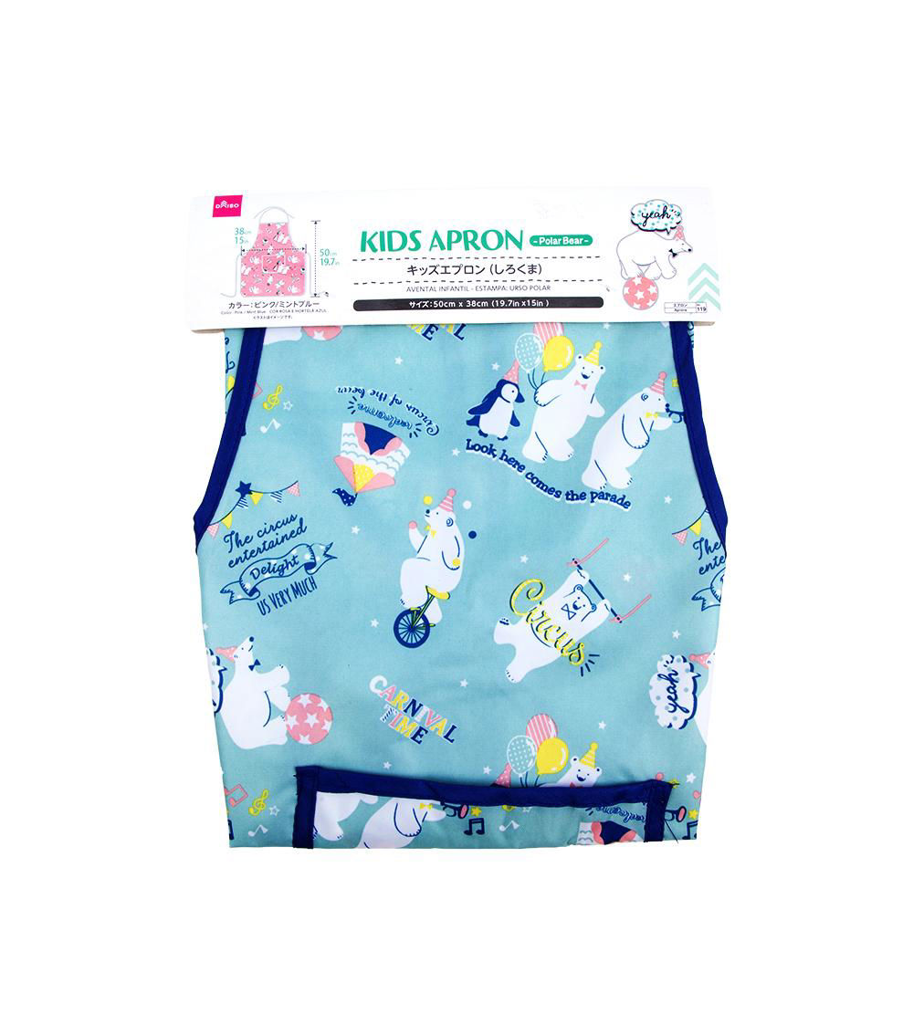 Kids Apron, Polar Bear Design - Assorted (1 pc)