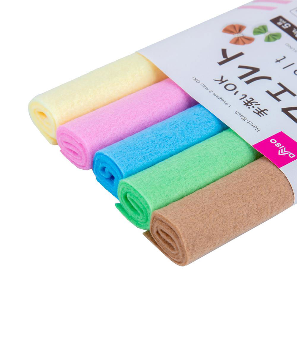 Hand-Wash Felt Sheets, Multicolor (5 pcs)