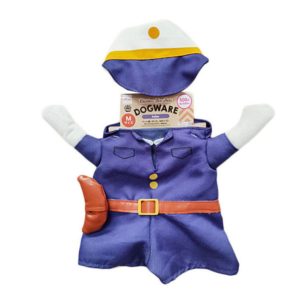 Police-Themed Pet Outfit - M Size
