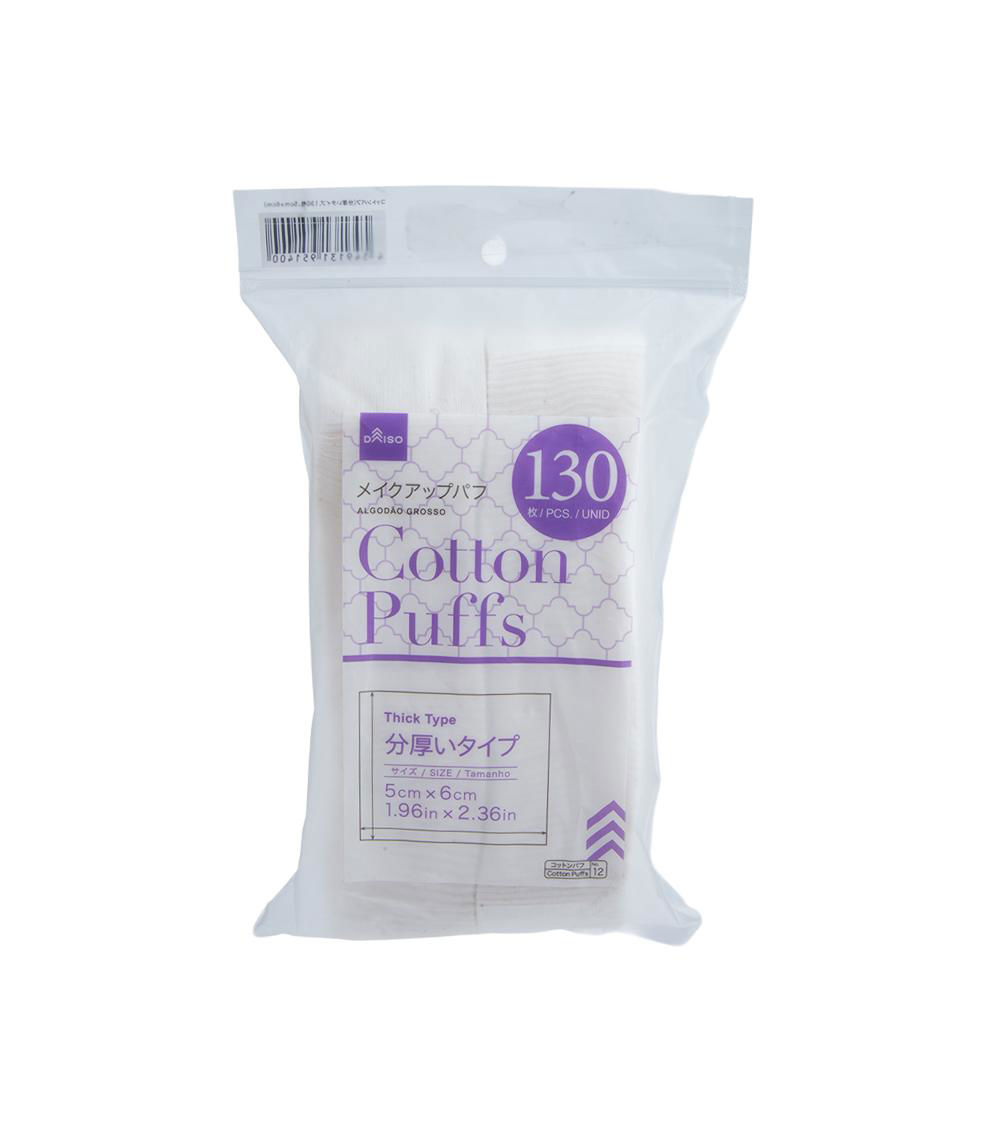 Cotton Puff -Thick Type - 130 pcs. - 1.96in x 2.36in - 5cm x