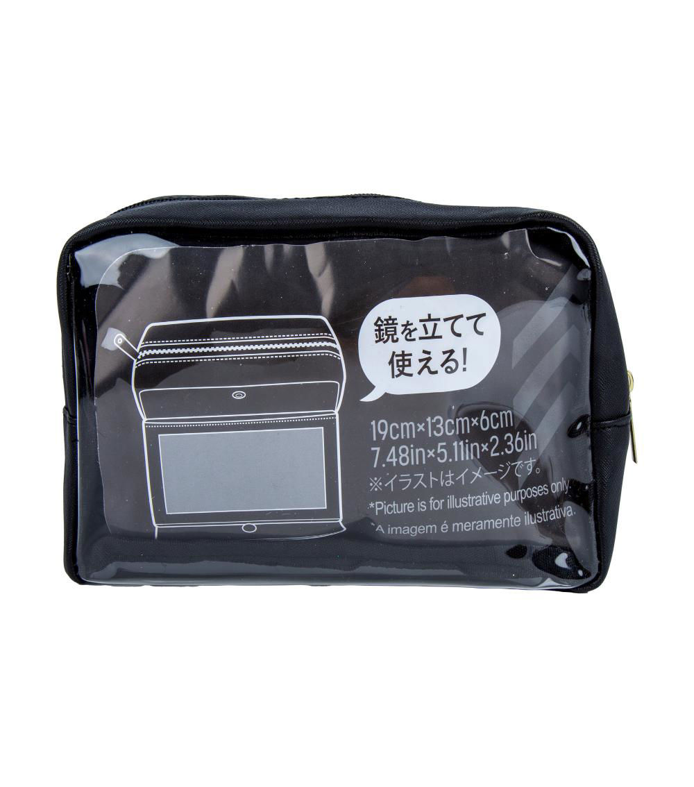 Pouch with Mirror, Black