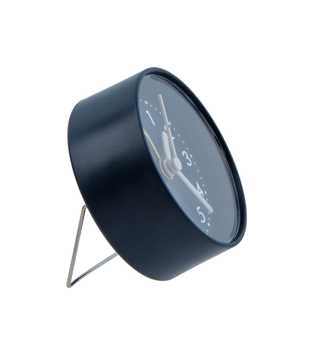 Round Mini Clock, Dark Navy