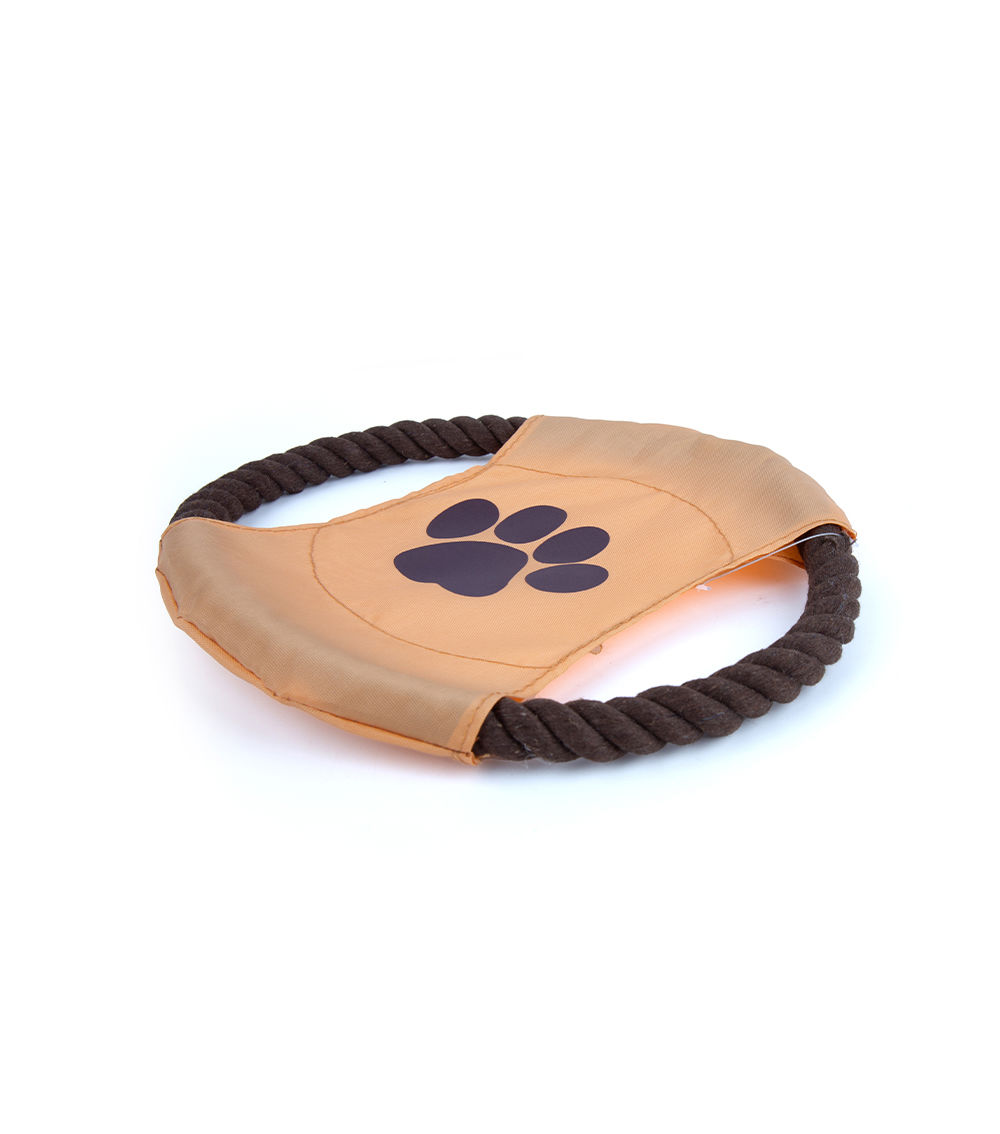 Dog Rope Toy with Paw Print - Cute Play Toy, Assorted (1Pc)