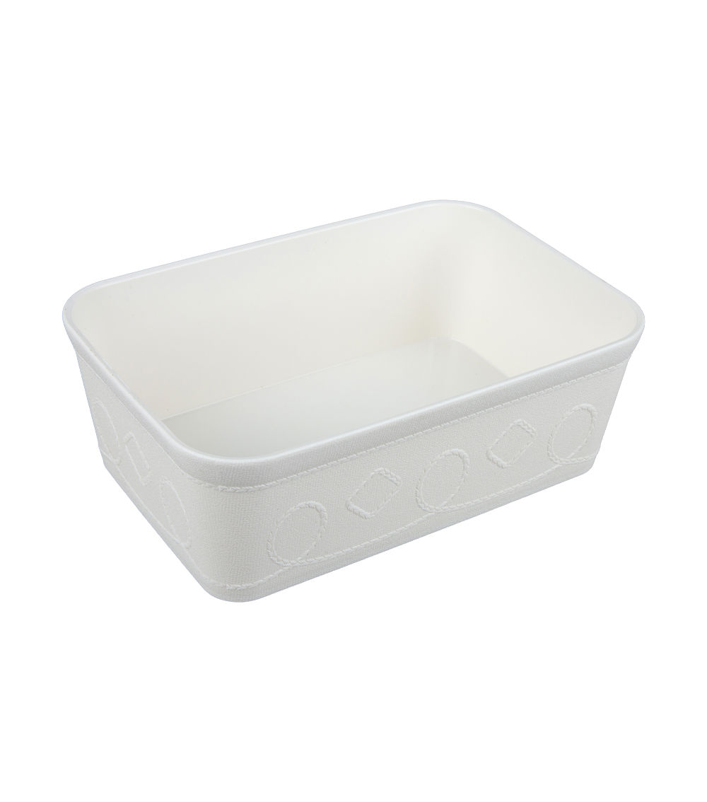 Stitched Design Basket, Assorted (1 pc) – 21.5x14.5x 7.6cm