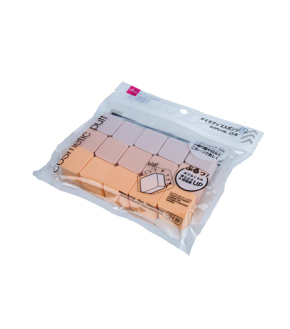 Makeup Sponge – Diamond Shape, Multicolor (15 Pcs)