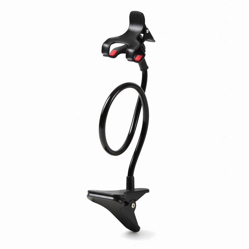 Smartphone Stand with Flexible Arm - Black