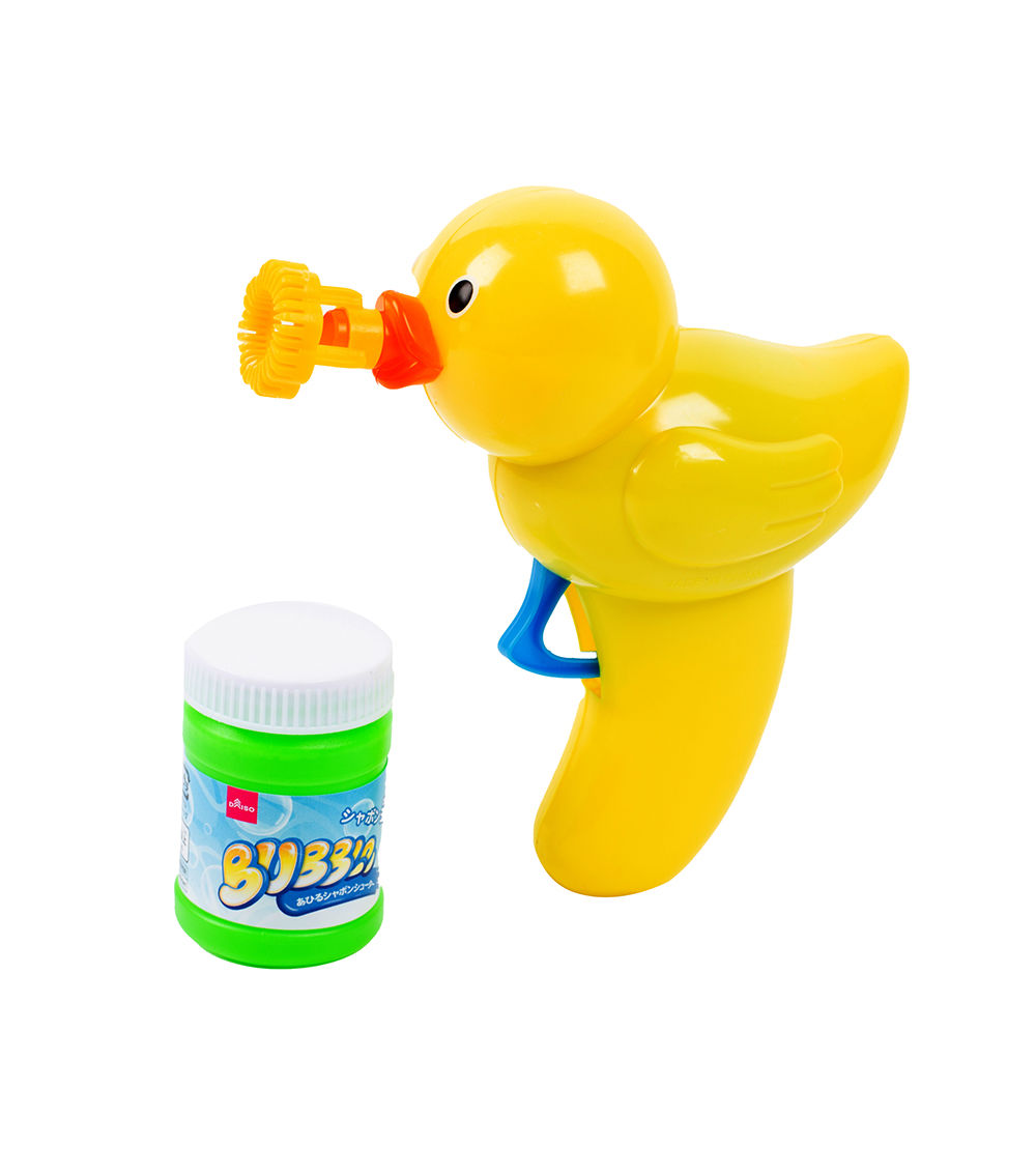 Duck-Shaped Bubble Blower Toy with Bubble Solution