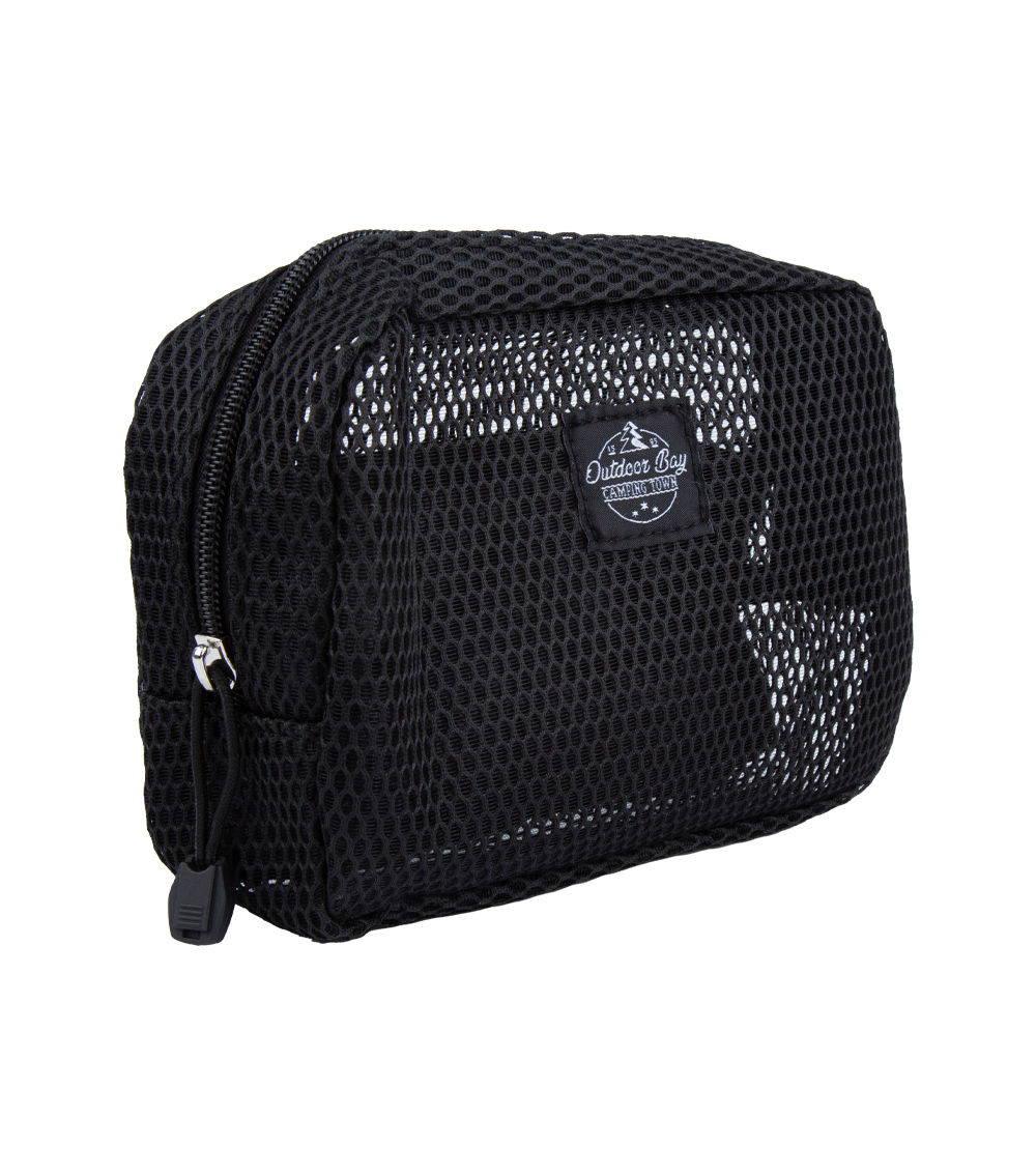 Mesh Pouch with Pocket, Assorted (1 pc)