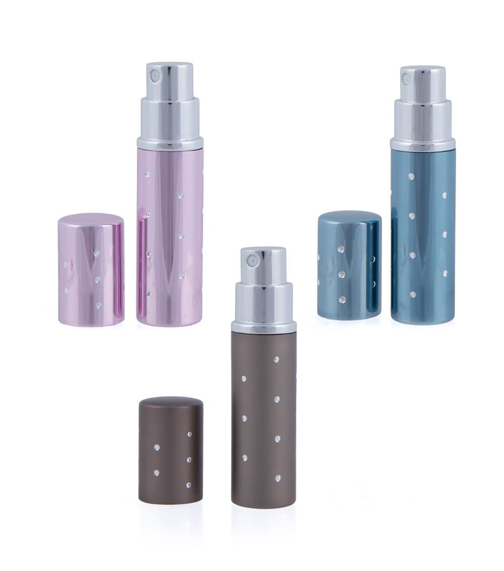Spray Perfume Bottle with Dot Stone, Assorted (1 pc) - 5ml