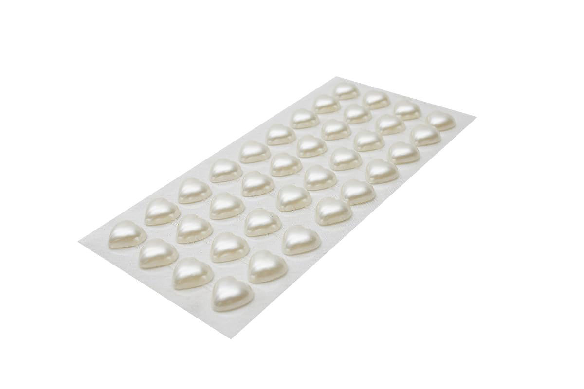Synthetic Pearl Heart Stickers - Decorative Set