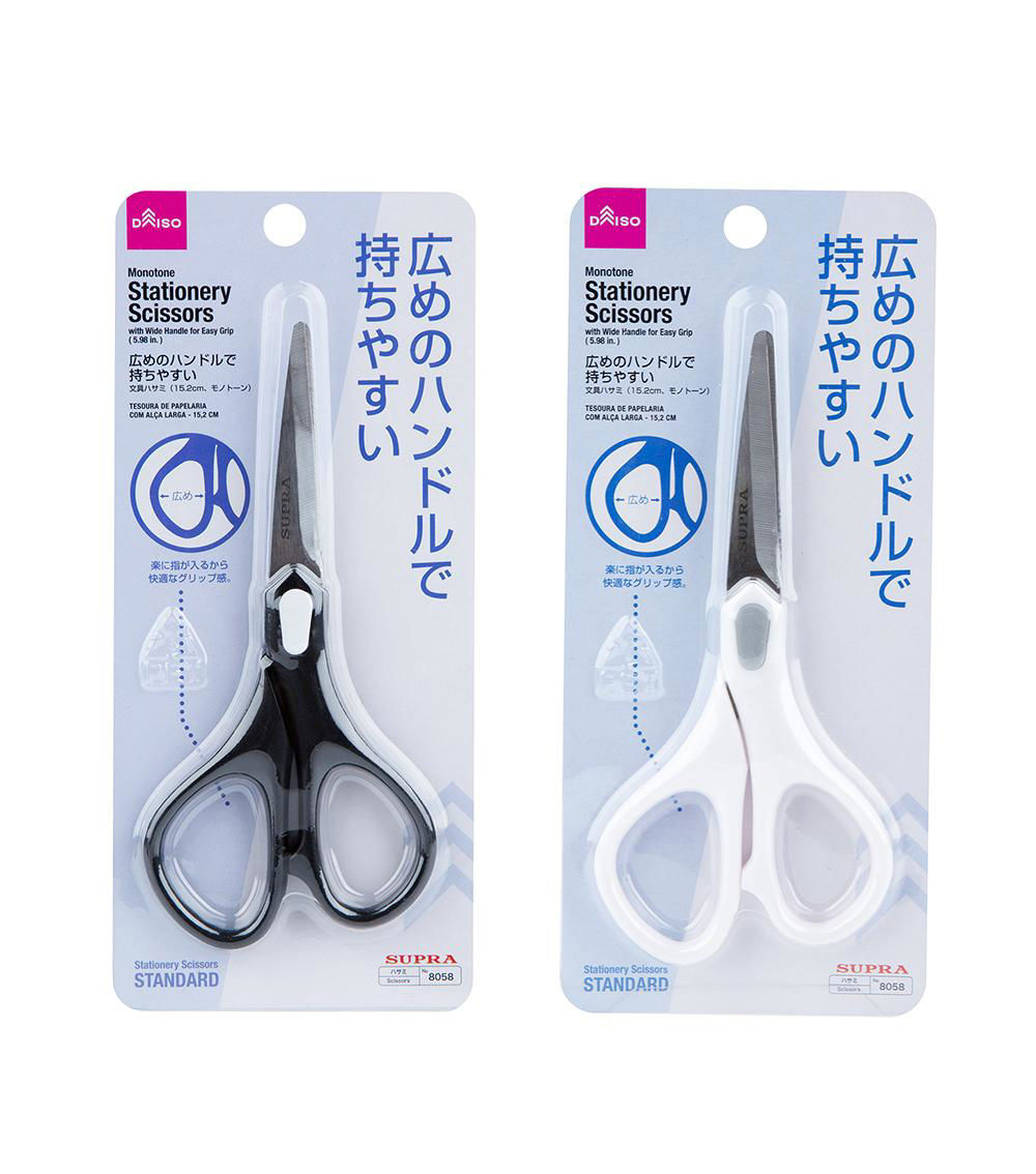 Monotone Stationery Scissors, Assorted (1 pc) - 15.2cm